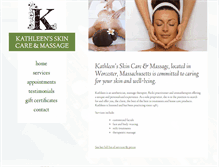 Tablet Screenshot of kathleenskincare.com